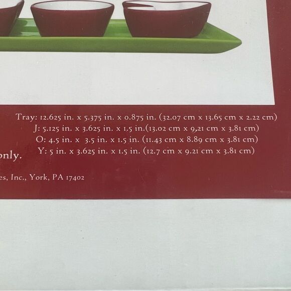 Living Quarters JOY Holiday Serving Dish Bowls Platter - Picture 9 of 11